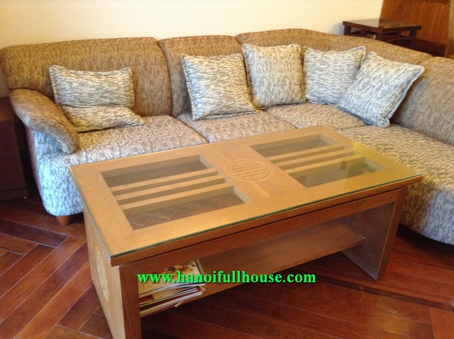 Nice hardwood floor apartment 03 bedroom, newly furnished in Huynh Thuc Khang street, Dong Da dist
